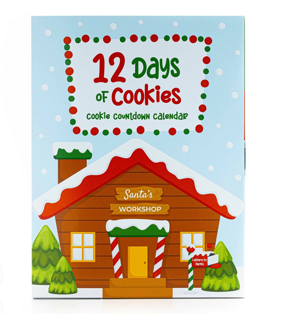 12 Day Cookie Advent Calendars – Santa’s Workshop -made by Miss Cookie Packaging  1 pezzo