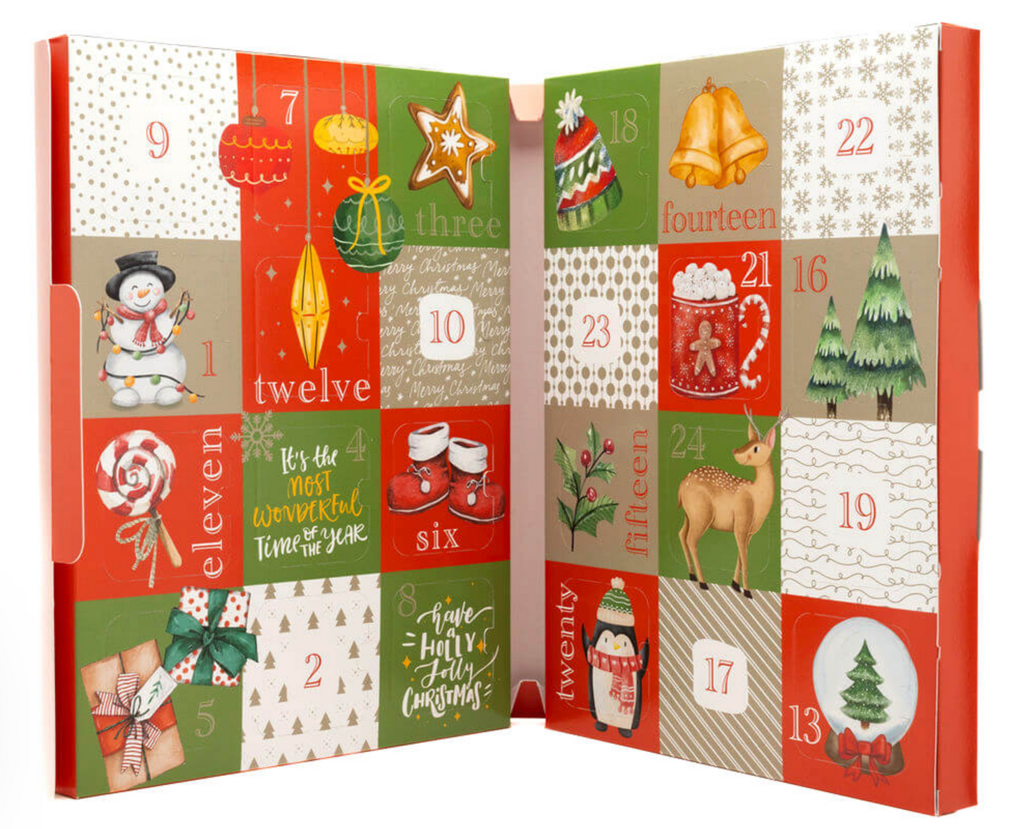 24 Day Cookie Advent Calendars – Merry Christmas  -made by Miss Cookie Packaging 1 pezzo