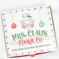 Cookie Pizza Box “Mrs Claus Cookie Co”-  made by Miss Cookie Packaging - 1 pezzo