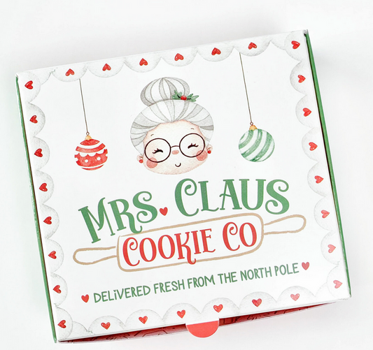 Cookie Pizza Box “Mrs Claus Cookie Co”-  made by Miss Cookie Packaging - 1 pezzo