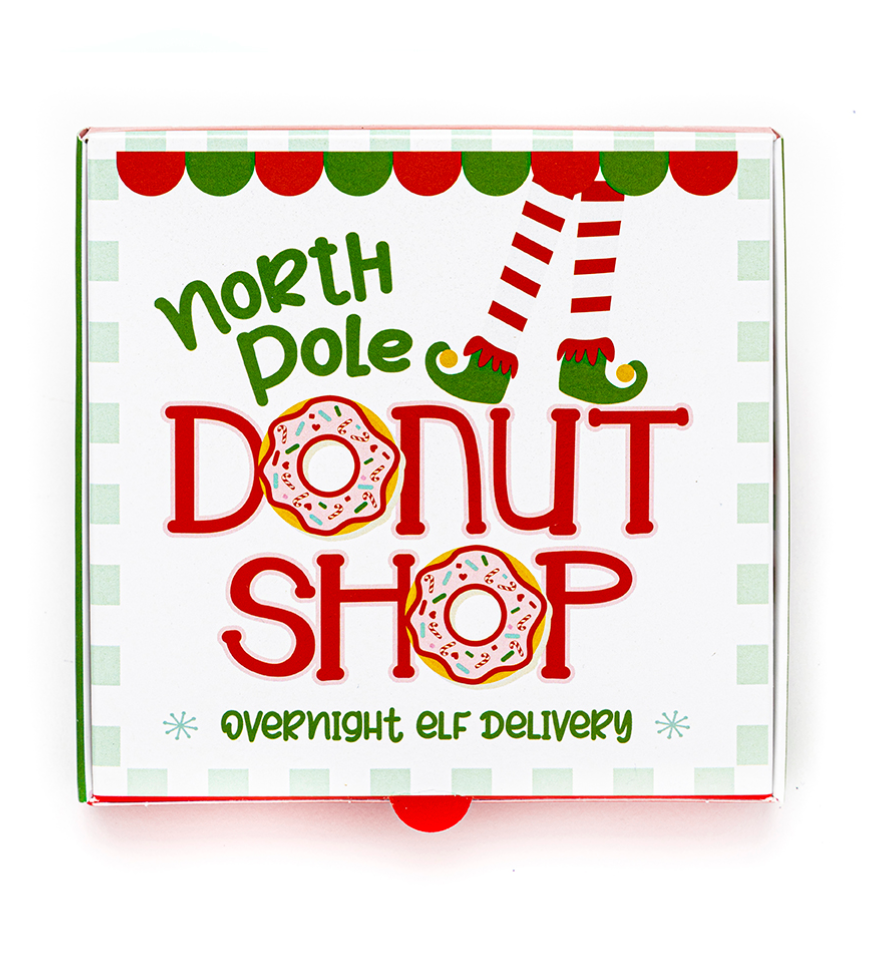 “North Pole Donut Shop” Cookie Box - made by Miss Cookie Packaging 1 pezzo