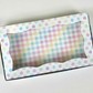 SMALL Bakery Box – Pastel Dots Plaid - made by Miss Cookie Packaging 1 pezzo