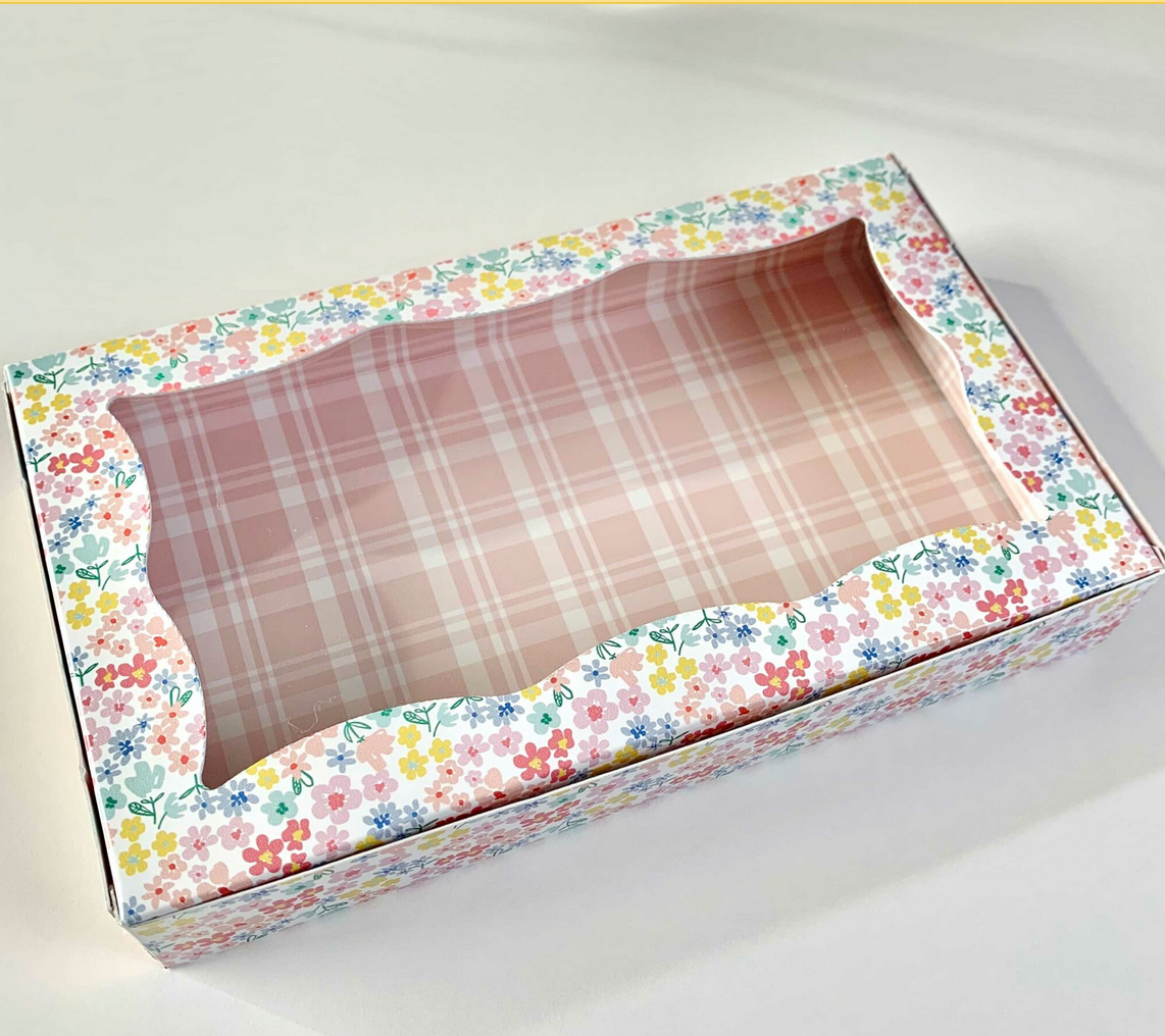 SMALL Bakery Box – Spring Floral - made by Miss Cookie Packaging 1 pezzo