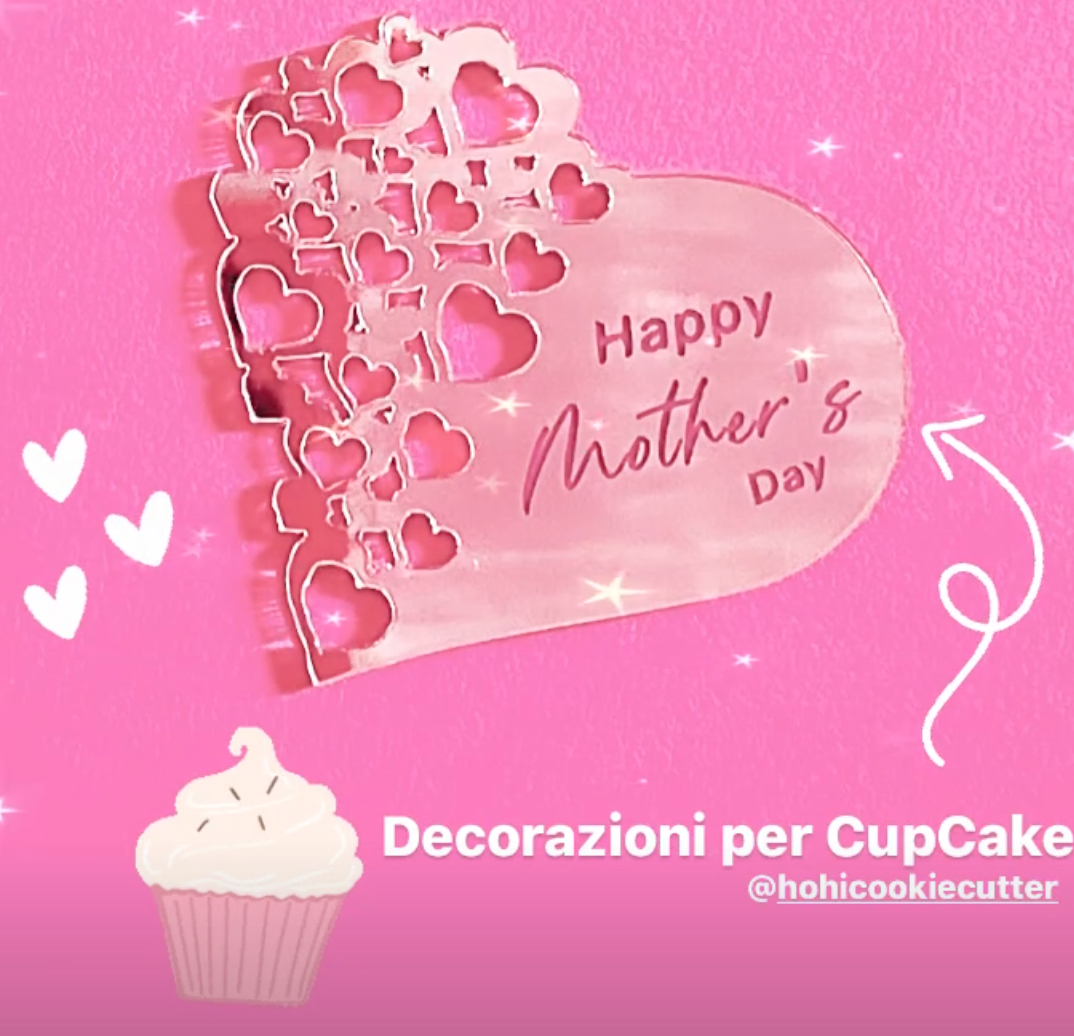 CuoreAcrilic!Decorazioni CupCake - 6 pz