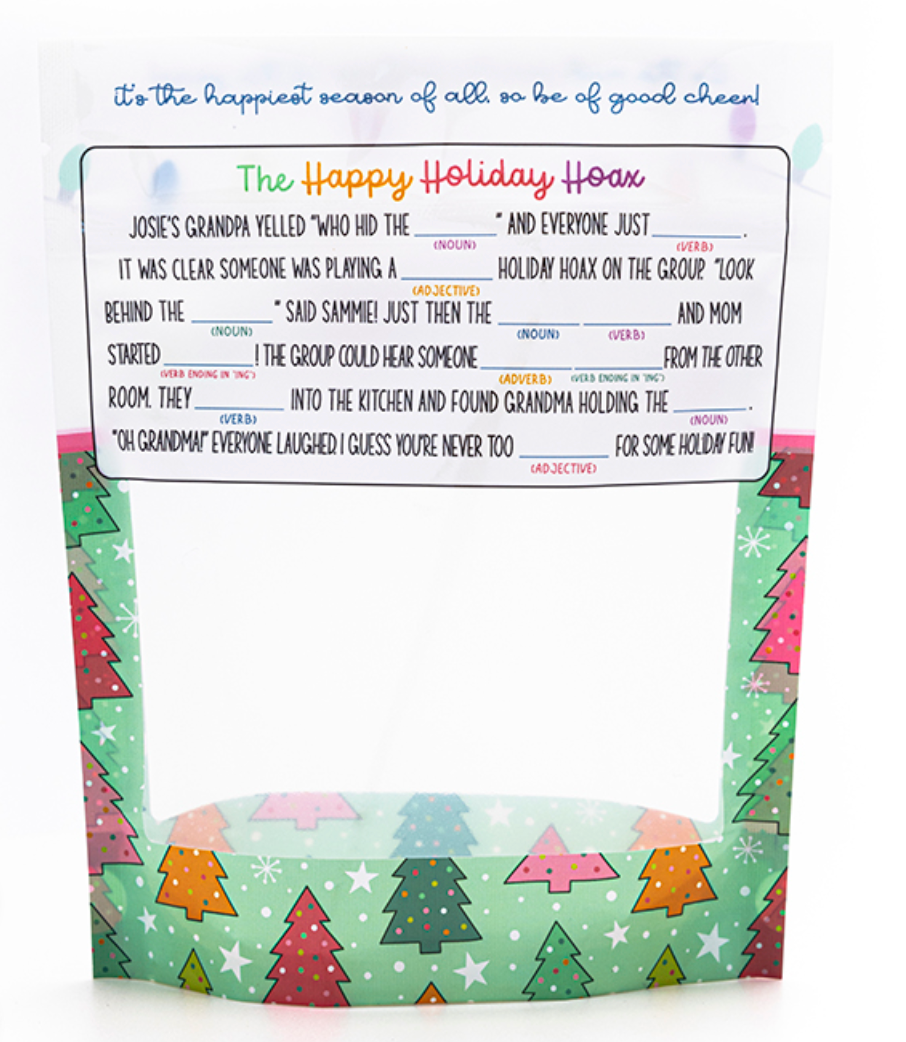 “Happy Holidays!” Cookie Pouches  made by Miss Cookie Packaging 1 pz