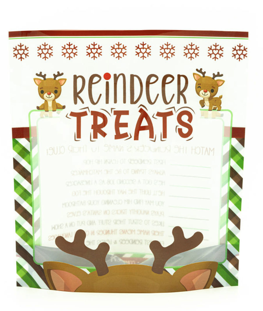 “Reindeer Treats” Cookie Pouches made by Miss Cookie Packaging 1 pezzo