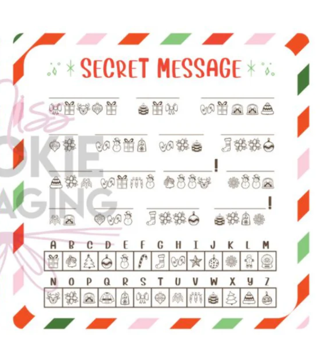 Greaseproof Backer – Elf Tree Ornament Card  - made by Miss Cookie Packaging 1 pezzo